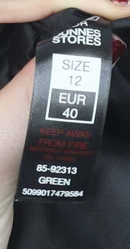 Dunnes Womens Green Tartan Buckle Short Skirt Size 12