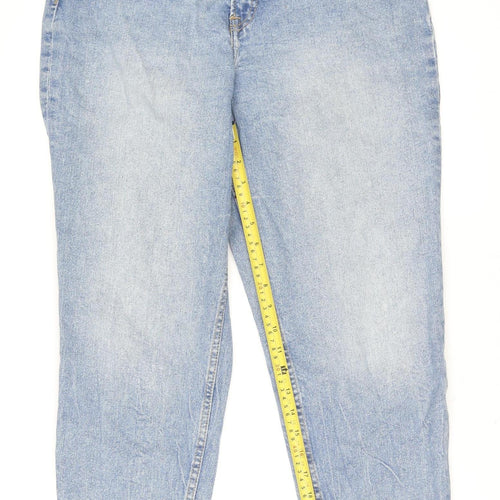 H&M Women’s Blue High Rise Mom Jeans Size 12 Light Wash Denim