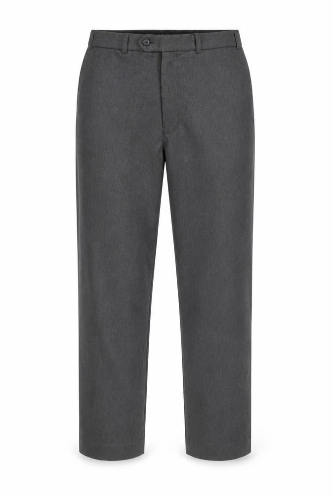 Henri Ross Men's Grey 38W 31L Classic Polyester Dress Trousers
