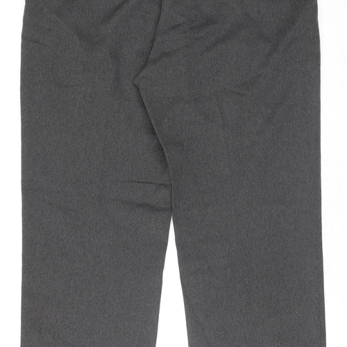 Henri Ross Men's Grey 38W 31L Classic Polyester Dress Trousers