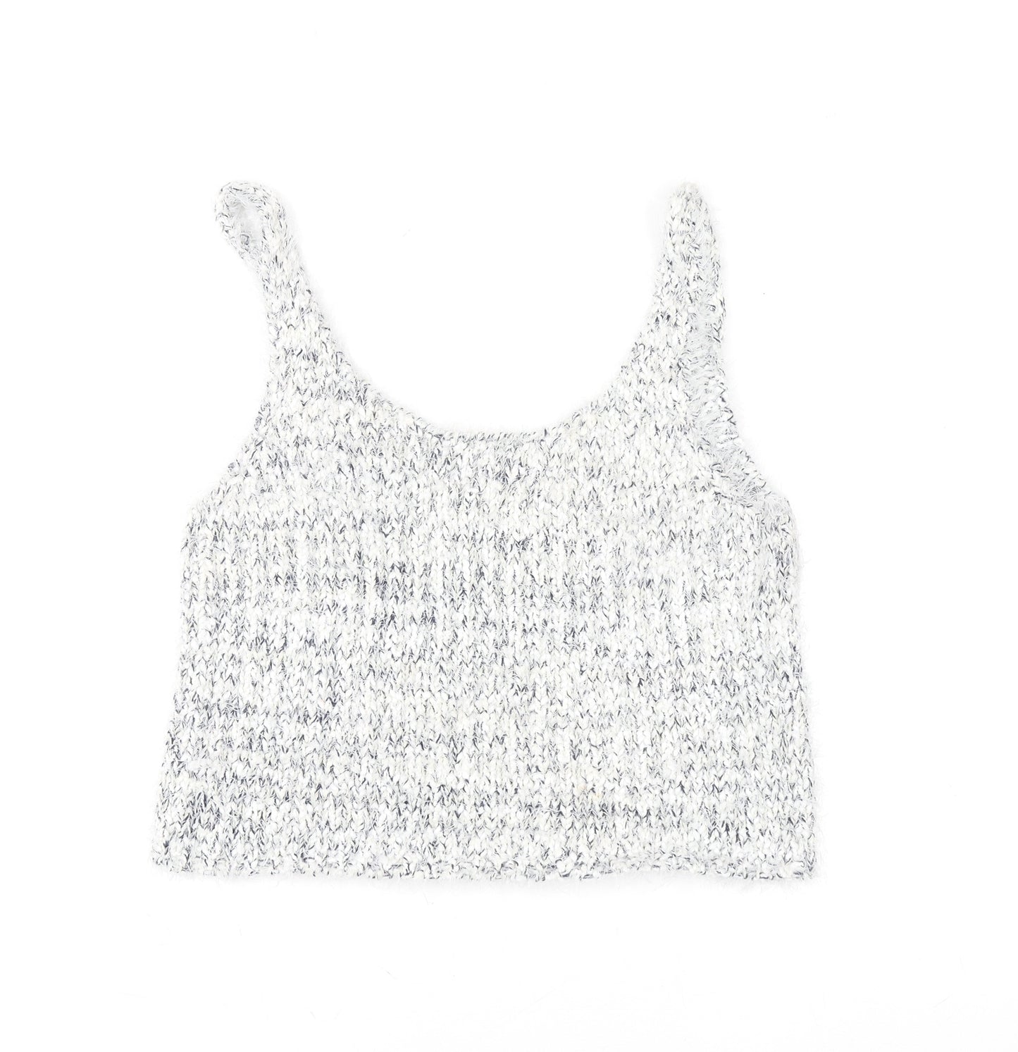 Bella Luxx Women's Grey Knit Cropped Tank Top Size S