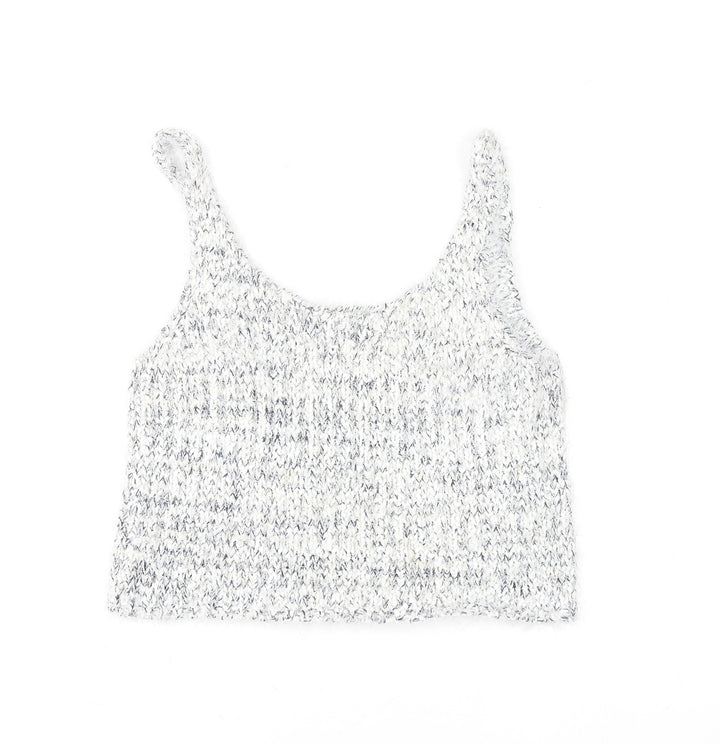 Bella Luxx Women's Grey Knit Cropped Tank Top Size S