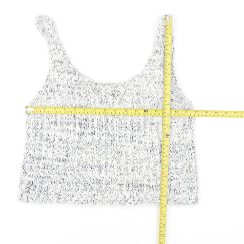 Bella Luxx Women's Grey Knit Cropped Tank Top Size S