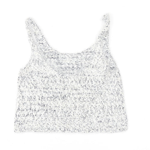 Bella Luxx Women's Grey Knit Cropped Tank Top Size S