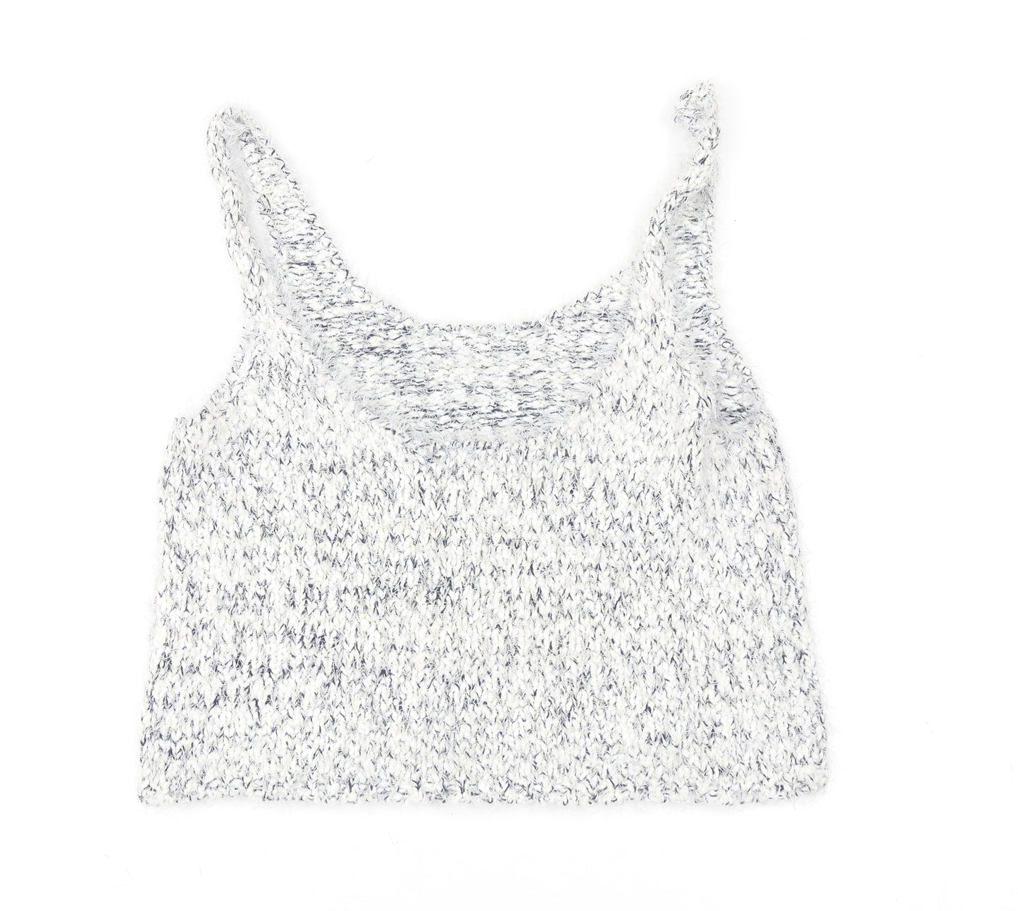 Bella Luxx Women's Grey Knit Cropped Tank Top Size S