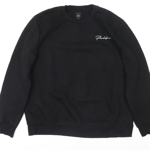 River Island Womens Black 2XL Crew Neck Pullover Jumper