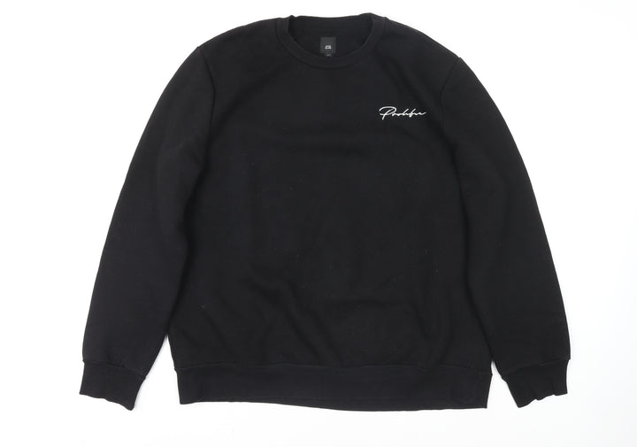River Island Womens Black 2XL Crew Neck Pullover Jumper