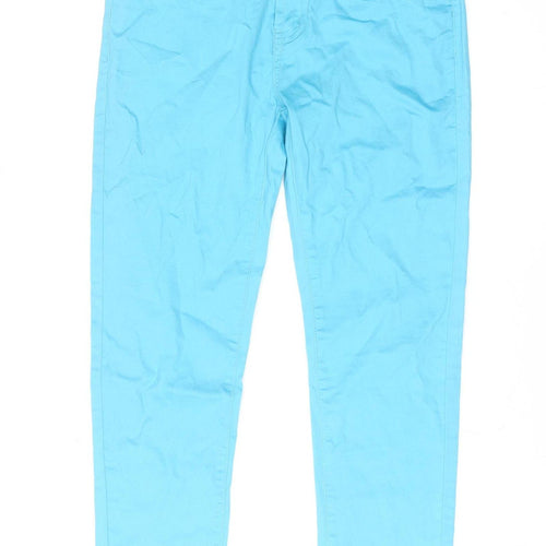 G-Smack Women's Blue Straight Fit Stretch Denim Jeans M