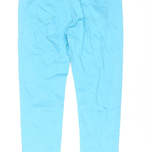 G-Smack Women's Blue Straight Fit Stretch Denim Jeans M