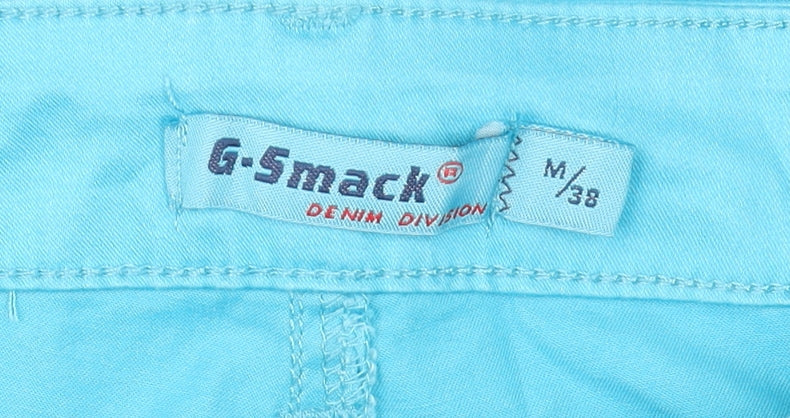 G-Smack Women's Blue Straight Fit Stretch Denim Jeans M