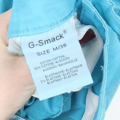 G-Smack Women's Blue Straight Fit Stretch Denim Jeans M