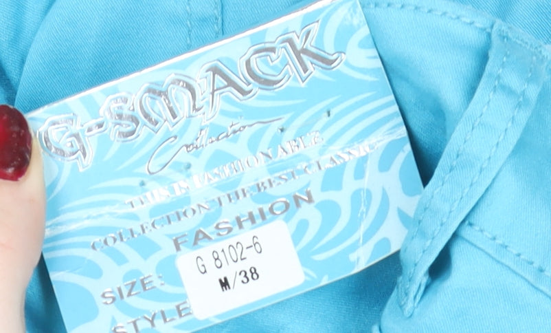 G-Smack Women's Blue Straight Fit Stretch Denim Jeans M