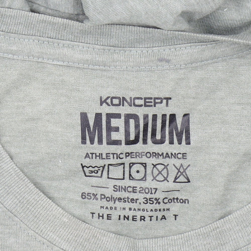 Koncept Men's Grey Athletic Performance T-Shirt Medium