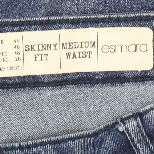 Esmara Women Blue Size 16 Skinny Fit Mid Rise Stretch Jeans