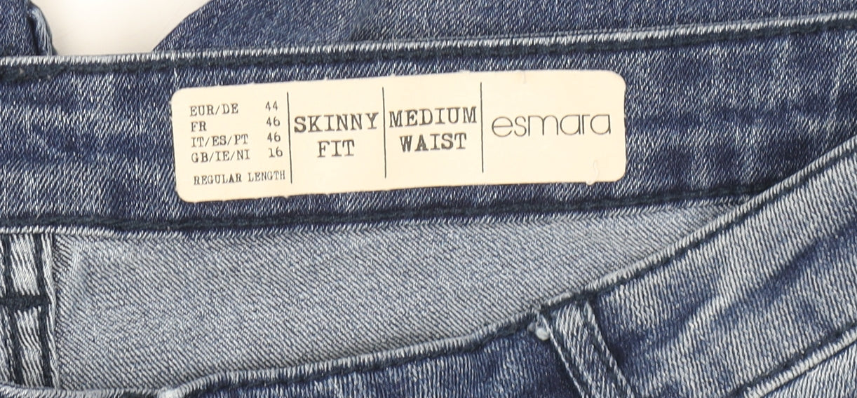 Esmara Women Blue Size 16 Skinny Fit Mid Rise Stretch Jeans