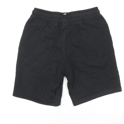 Puma Boys Black Athletic Shorts 11-12 Years Regular Fit Activewear