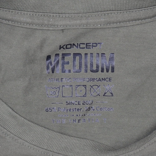 Koncept Men's Green Medium Athletic Performance T-Shirt