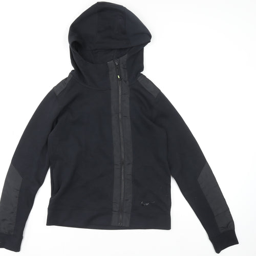 Nike Men's Black Small Hooded Track Jacket Full Zip