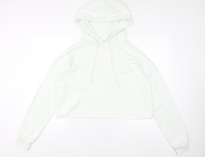 River Island Womens White Small Pullover Hoodie Casual Long Sleeve