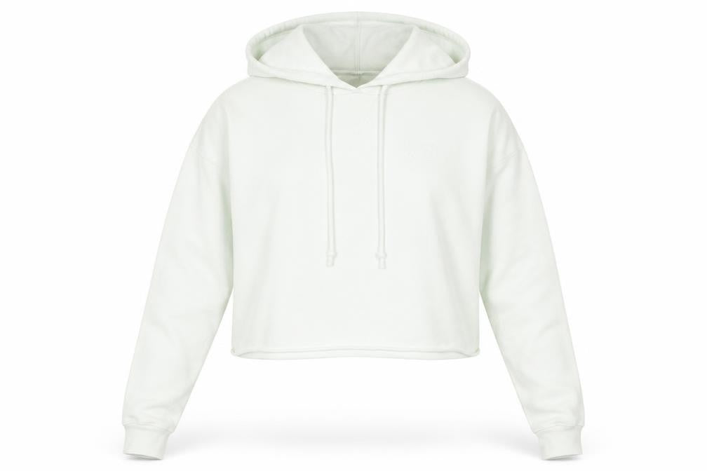 Front view of River Island women’s white small pullover hoodie casual long sleeve