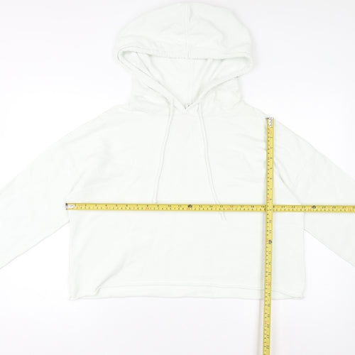 River Island Womens White Small Pullover Hoodie Casual Long Sleeve