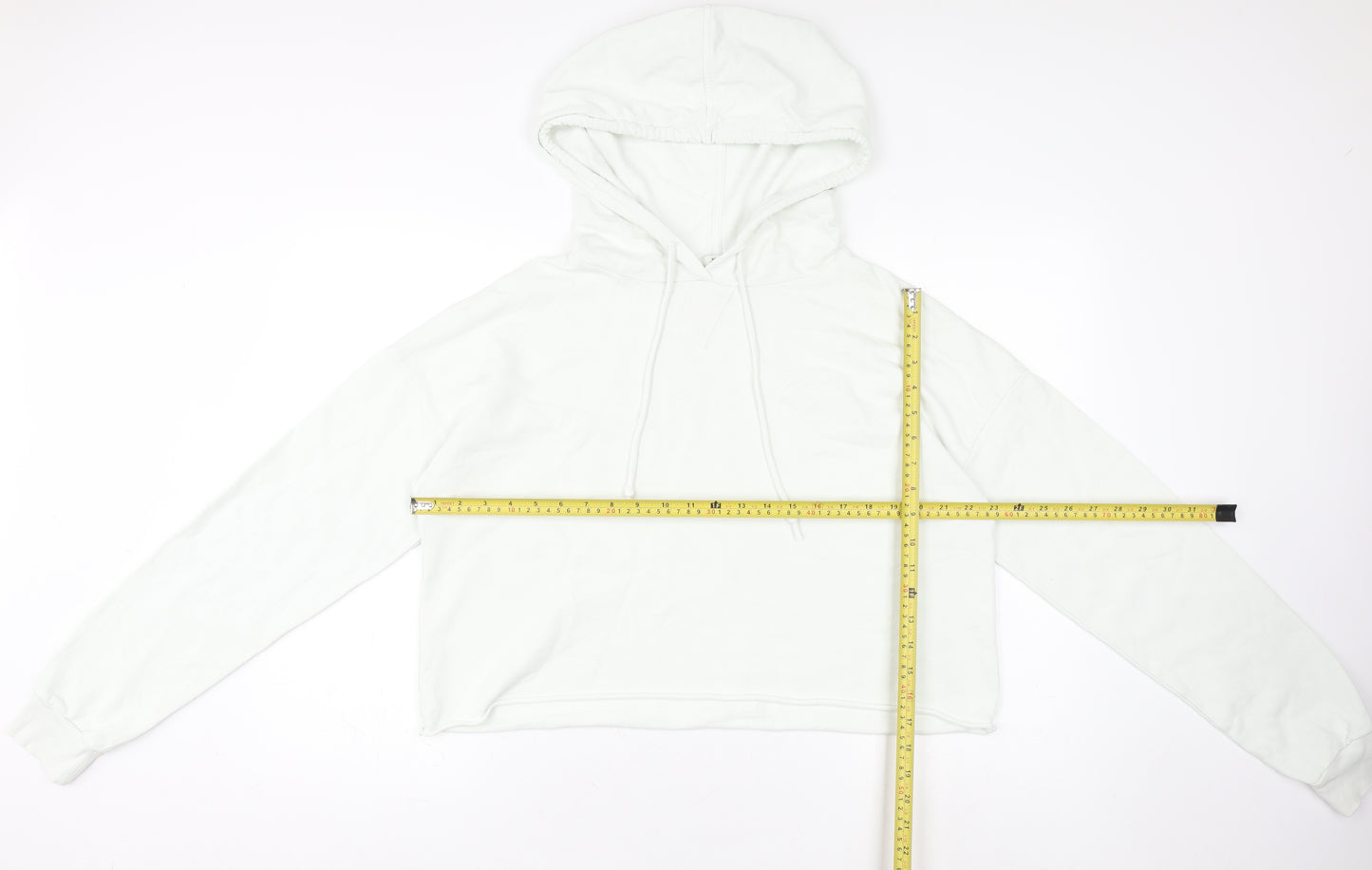 River Island Womens White Small Pullover Hoodie Casual Long Sleeve