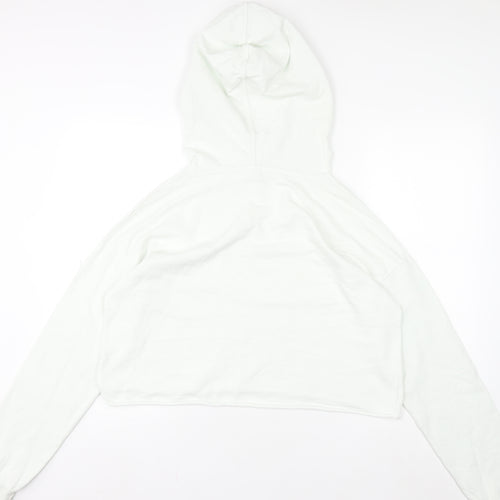 River Island Womens White Small Pullover Hoodie Casual Long Sleeve