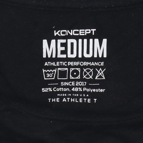 Koncept Fitwear Men's Black Medium Athletic T-Shirt