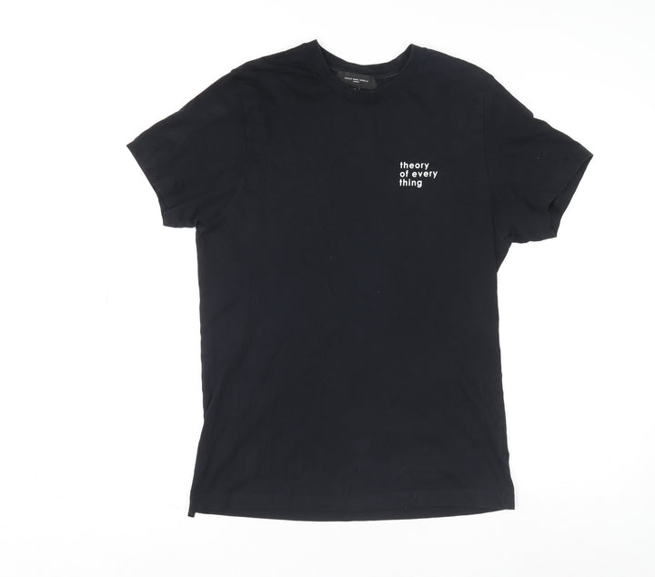 Ashley Marc Hovelle Men's Black Cotton Quote T-Shirt Size S