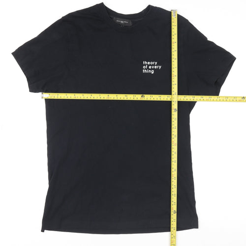 Ashley Marc Hovelle Men's Black Cotton Quote T-Shirt Size S