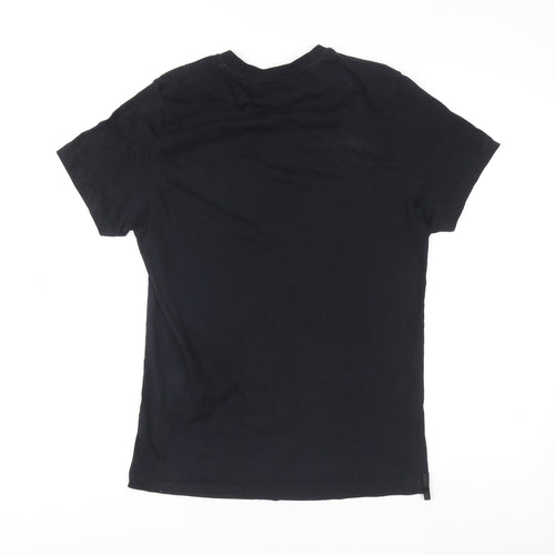 Ashley Marc Hovelle Men's Black Cotton Quote T-Shirt Size S