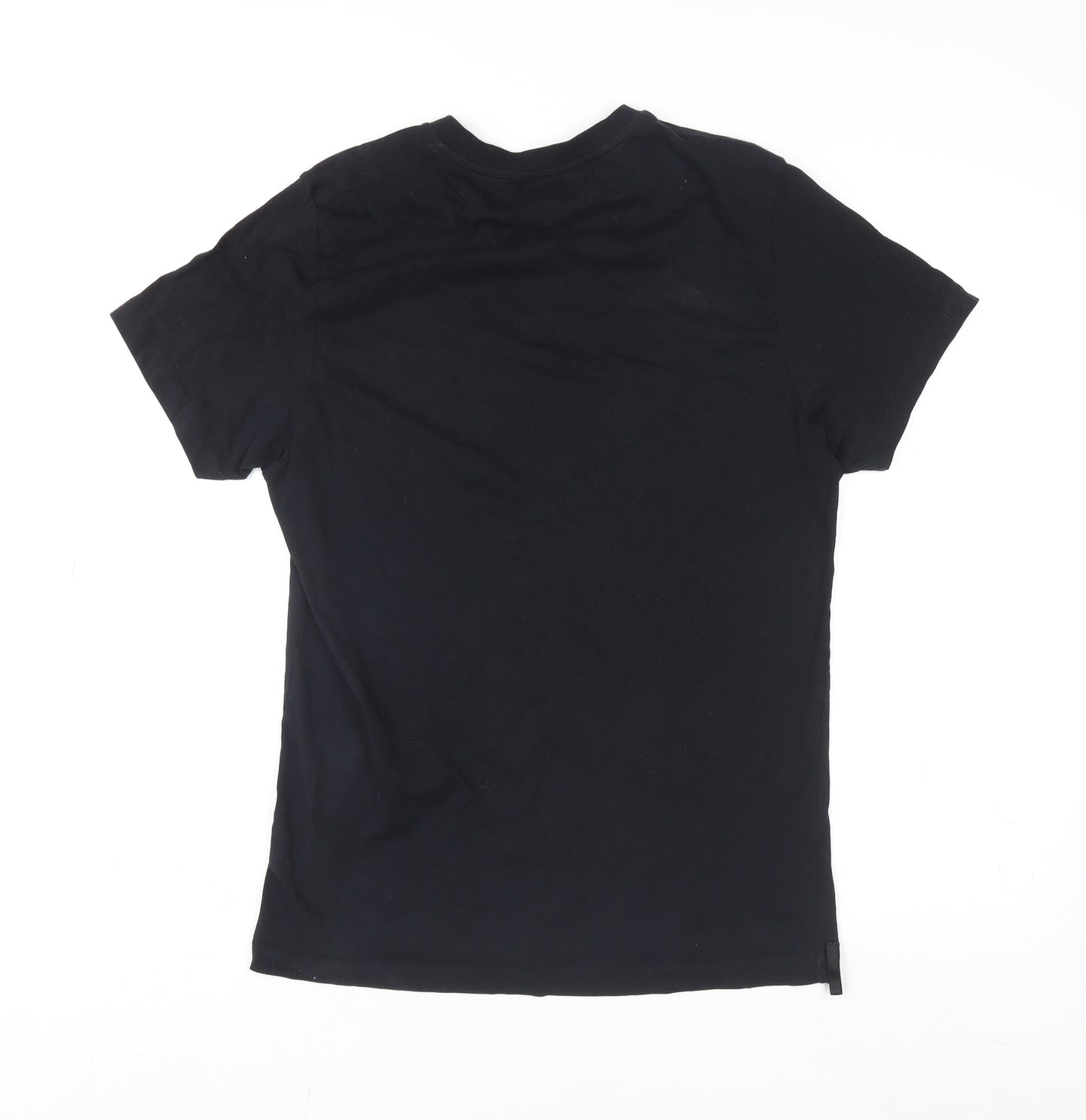 Ashley Marc Hovelle Men's Black Cotton Quote T-Shirt Size S