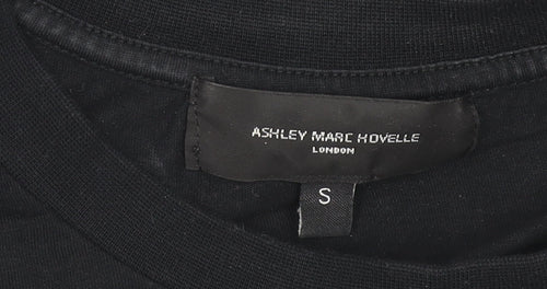 Ashley Marc Hovelle Men's Black Cotton Quote T-Shirt Size S