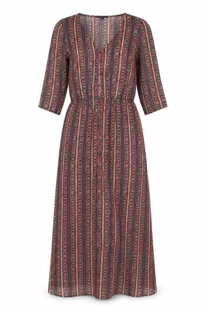 Forever 21 Women’s Multicoloured Bohemian Midi Shirt Dress M