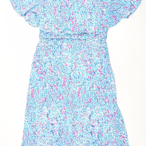 Emily & Me Women’s Multicoloured Wrap Midi Dress Size 14