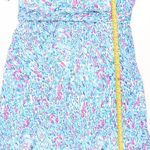 Emily & Me Women’s Multicoloured Wrap Midi Dress Size 14