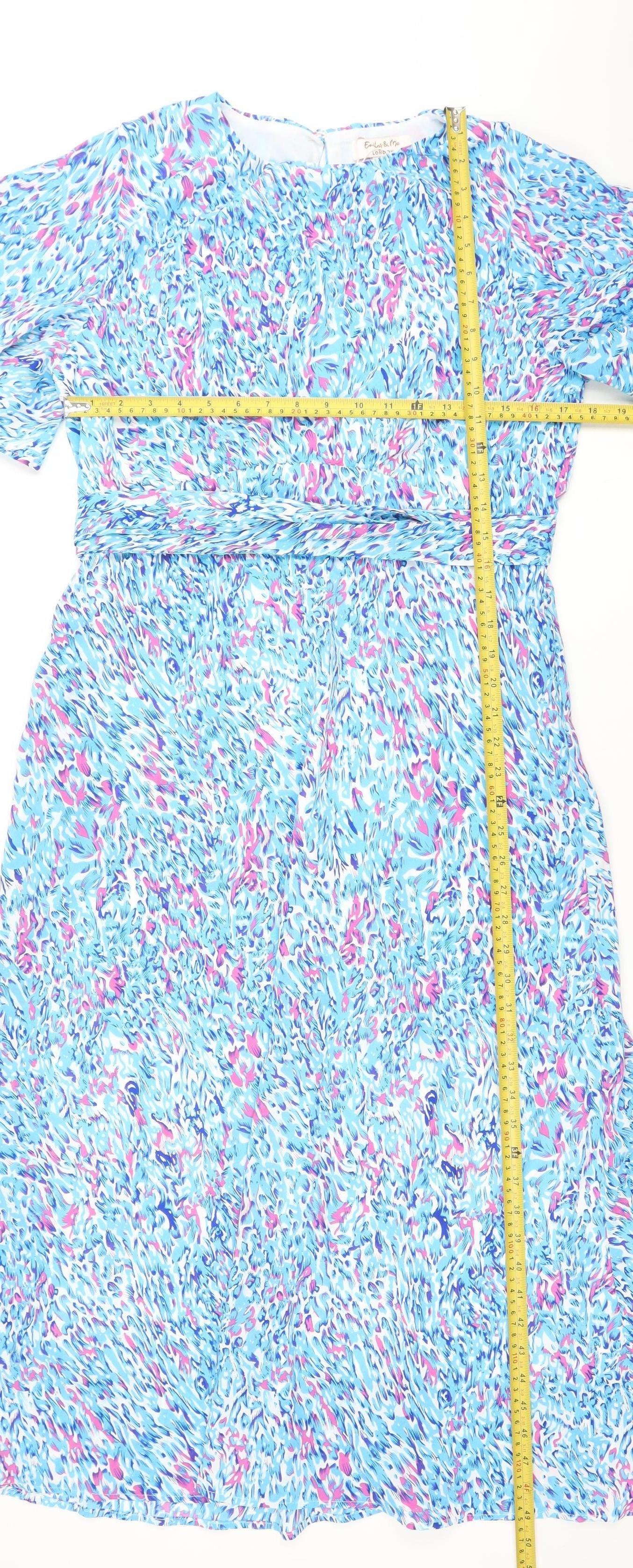 Emily & Me Women’s Multicoloured Wrap Midi Dress Size 14