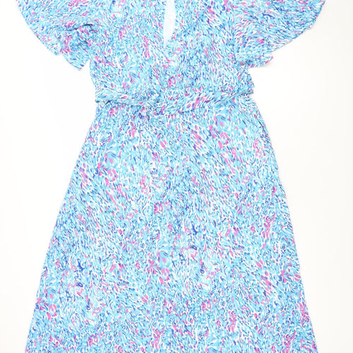 Emily & Me Women’s Multicoloured Wrap Midi Dress Size 14