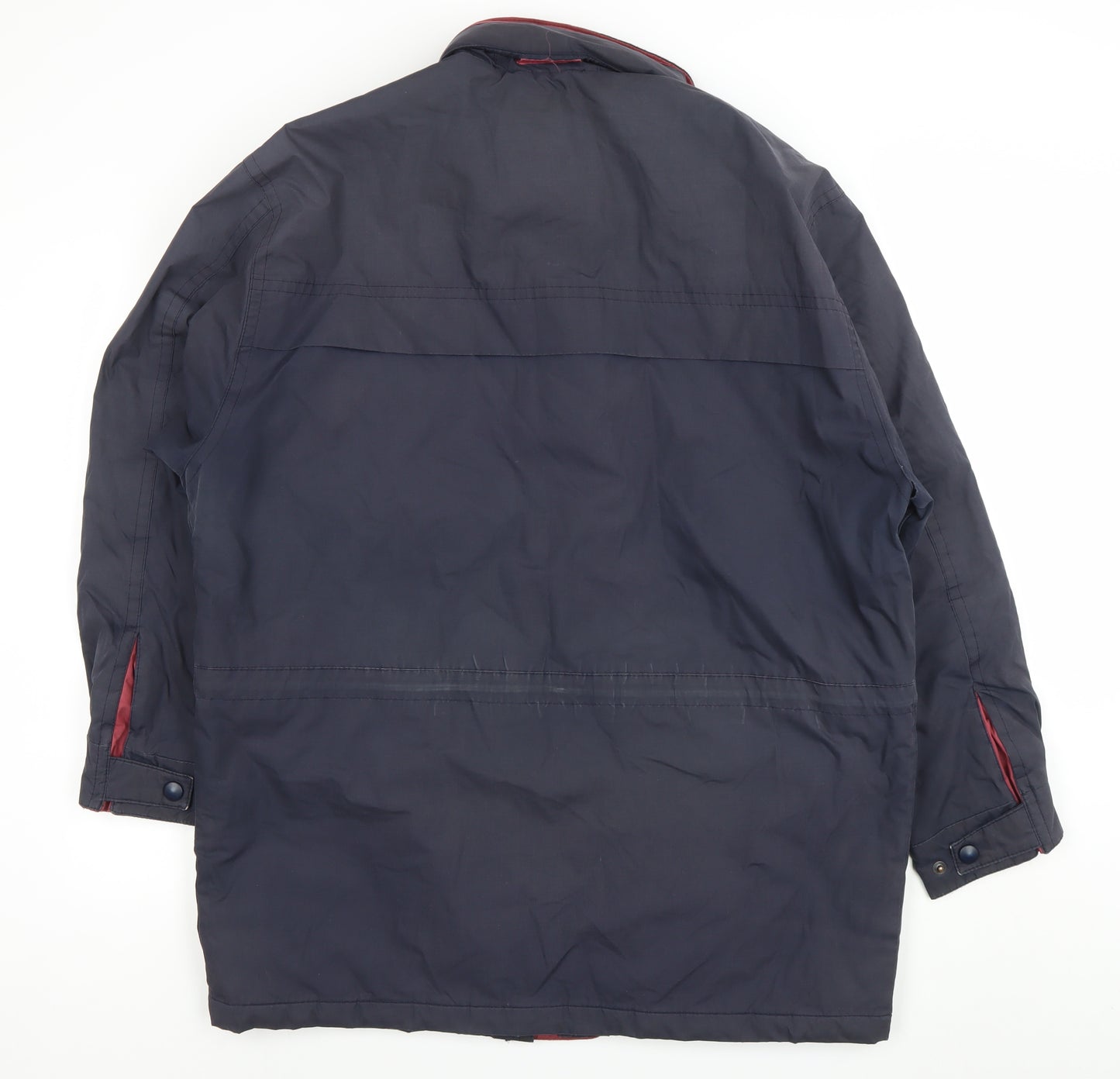Marks and Spencer Men's Blue Mid-Length Parka Coat Size M