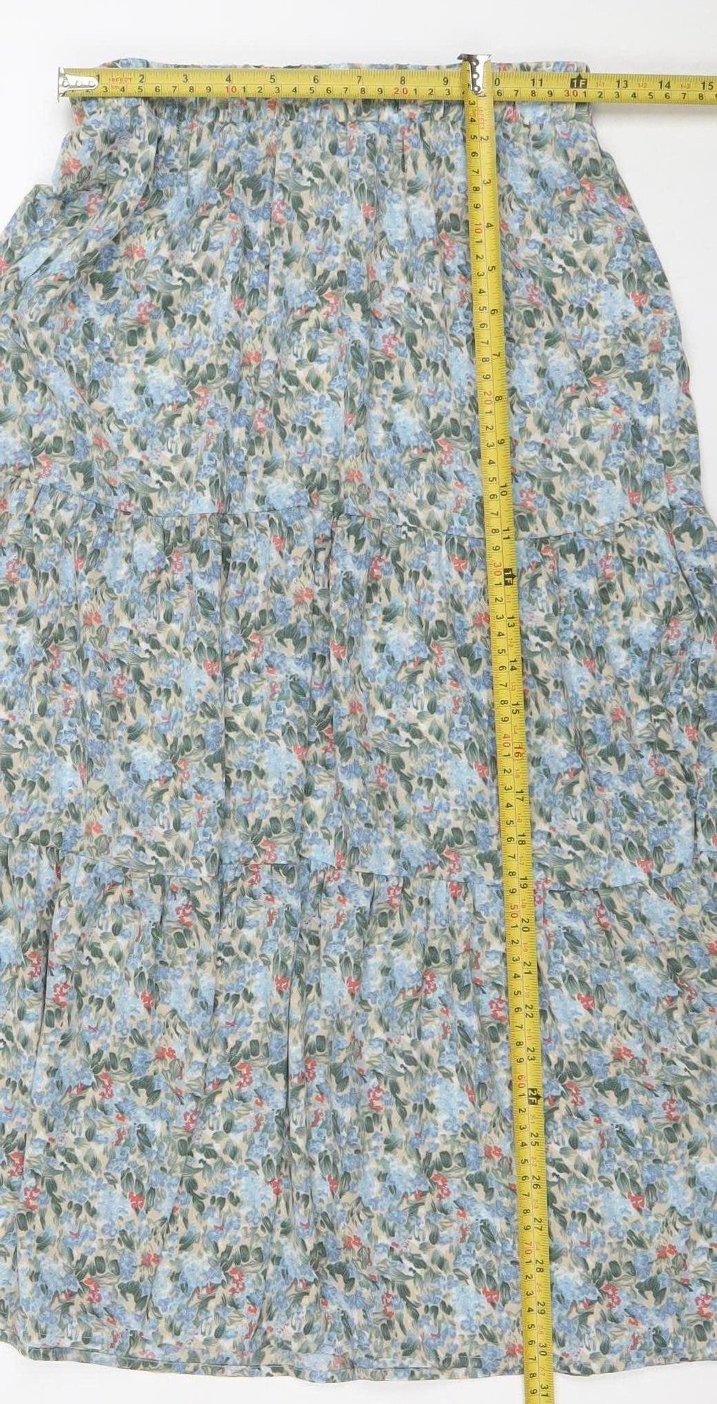 ONLY Women's Multicoloured Floral A-Line Midi Skirt XS