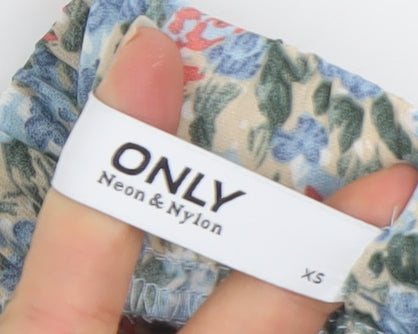 ONLY Women's Multicoloured Floral A-Line Midi Skirt XS