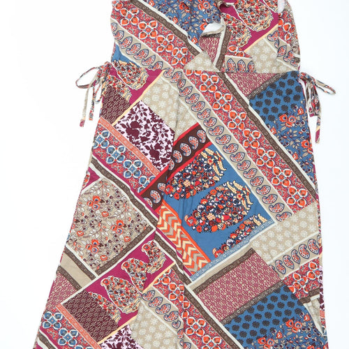 TU Women's Multicoloured Bohemian Wrap Maxi Dress Size 16
