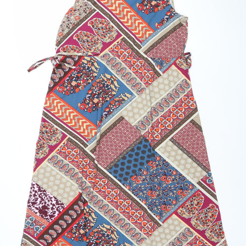 TU Women's Multicoloured Bohemian Wrap Maxi Dress Size 16