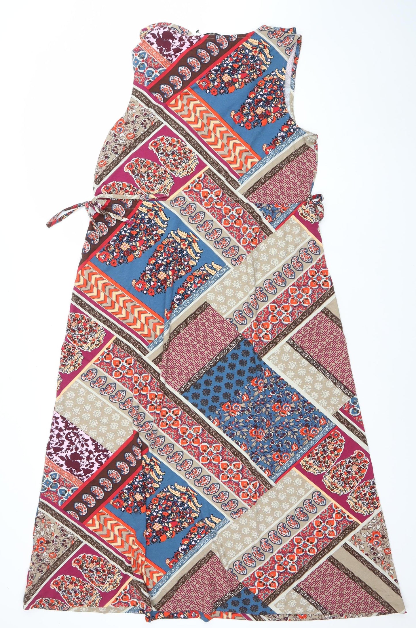 TU Women's Multicoloured Bohemian Wrap Maxi Dress Size 16
