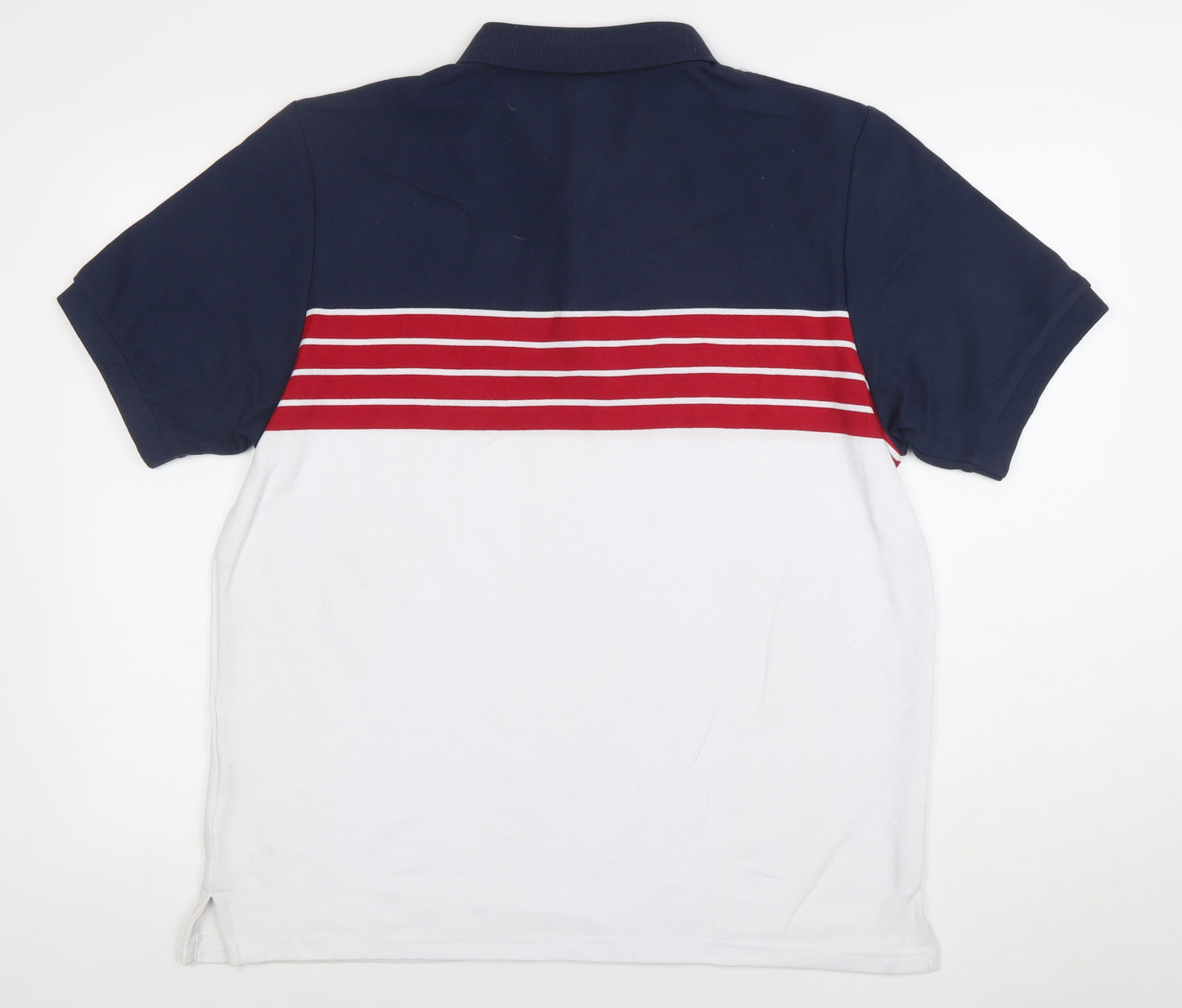 Lonsdale Men’s XL Navy White Red Colourblock Polo Shirt