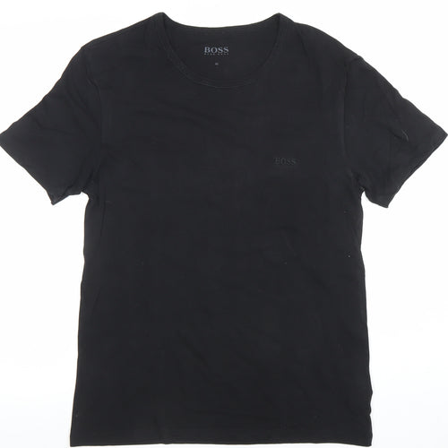 Hugo Boss Men's Black Crew Neck Cotton Short Sleeve T-Shirt M