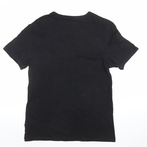 Hugo Boss Men's Black Crew Neck Cotton Short Sleeve T-Shirt M