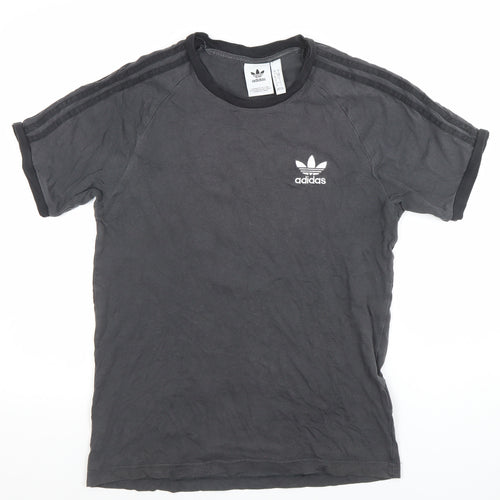 Adidas Men's Black Cotton Crew Neck Short Sleeve T-Shirt Size S