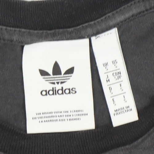 Adidas Men's Black Cotton Crew Neck Short Sleeve T-Shirt Size S