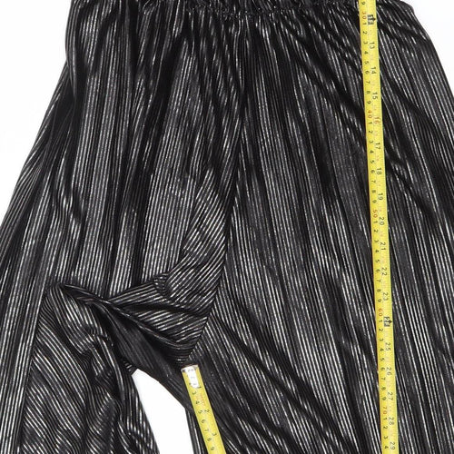 New Look Women’s Black Metallic Ruched Off Shoulder Playsuit Size 12